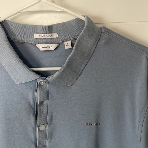 Calvin Klein Polo - Light Blue - Size XL (short length) - Picture 2 of 3